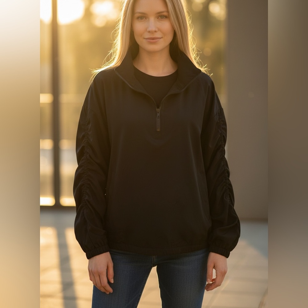 Marika Cycle House Black Women's  1/4 Zip, new